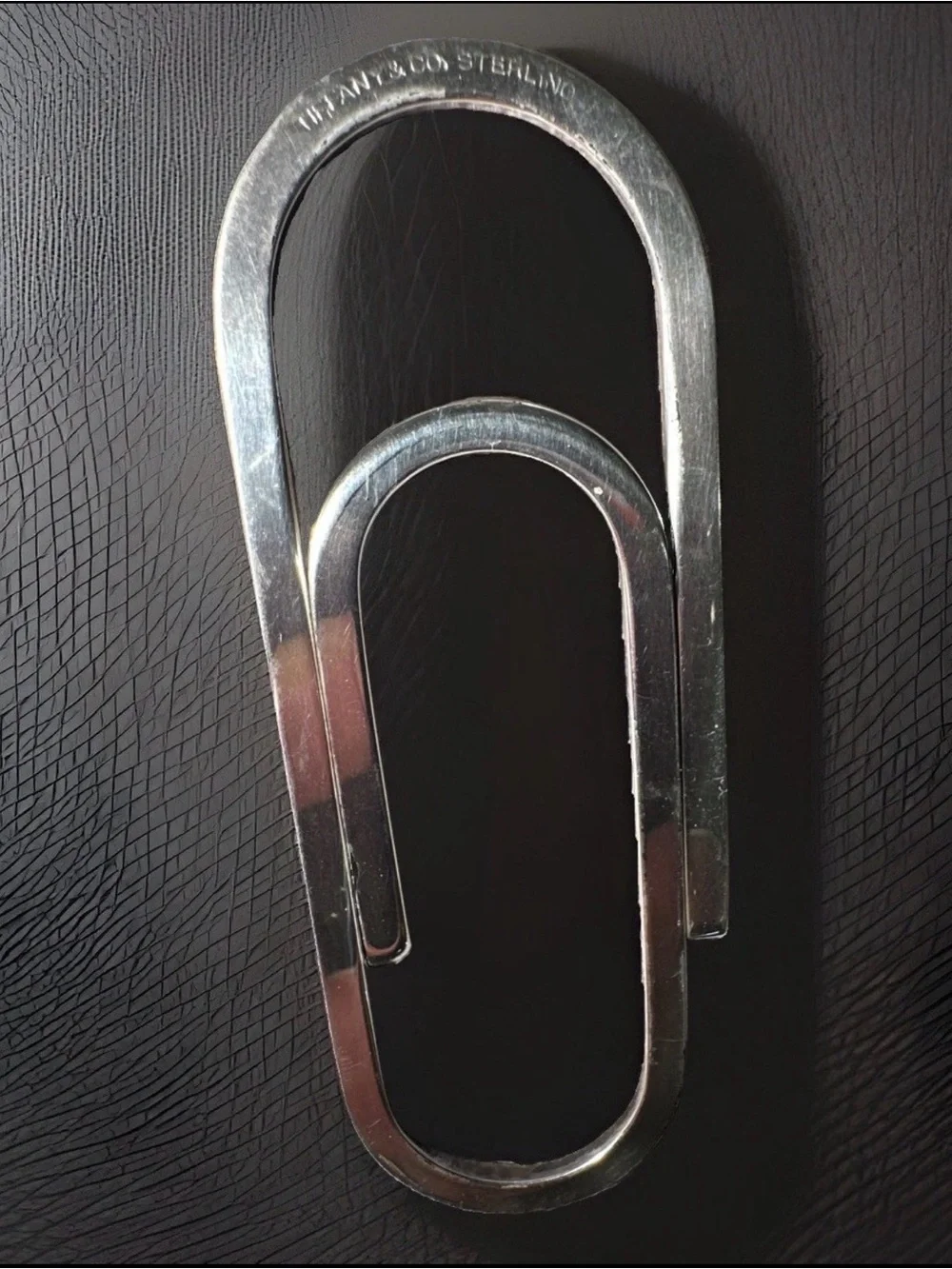 Authentic Tiffany & Co Larger Size Sterling Silver 3.25” Paper Clip Money Clip